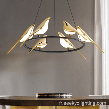 Nordic Chandelier Bird a mené Magpie Pendant Light